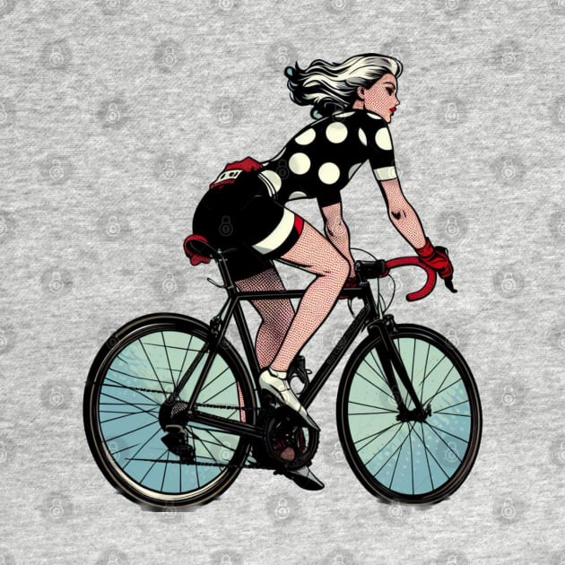 Cruella Polkadot cycling by p3p3ncil